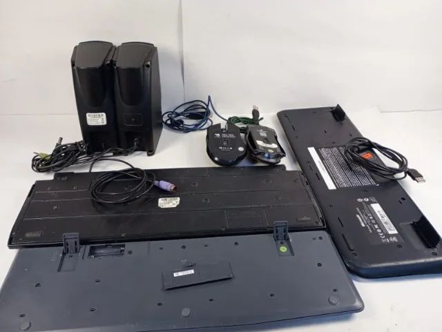 Lote Periféricos para PC (Caixas Mirax + Teclados Intelbras, Microsoft, Logitech + Mouses) - Foto 2