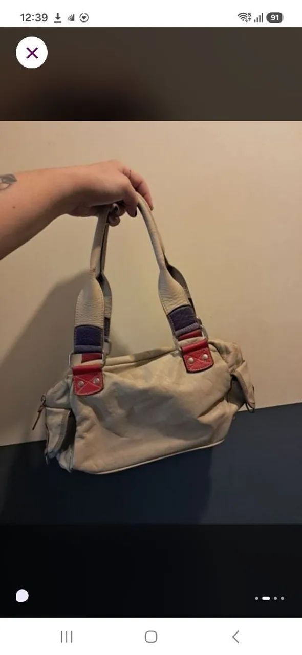 Bolsa de couro legítimo colorida - Foto 2