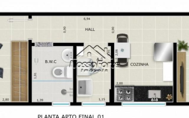 Lançamento Apartamento a 1 quadra do mar em Praia Grande - Foto 3