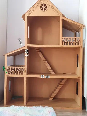 Casa Casinha da Barbie em mdf 110cm de Altura+ 22 Móveis