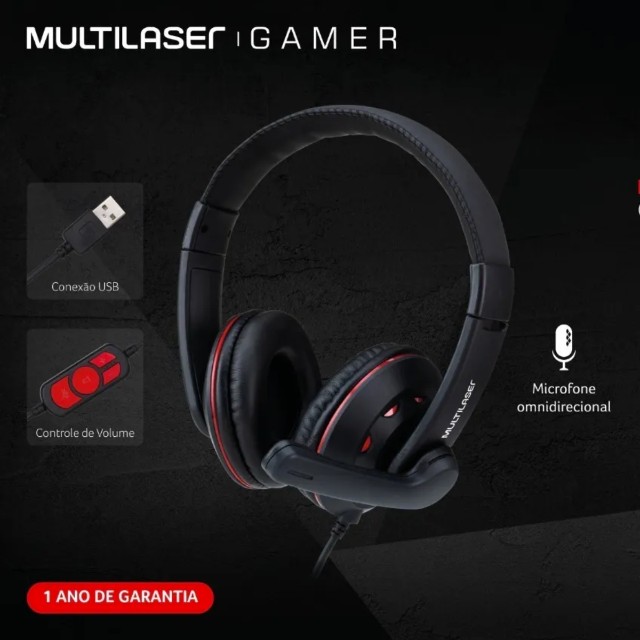 Fone Headset Business Multilaser Gamer USB Pc PS4 Xbox Phone