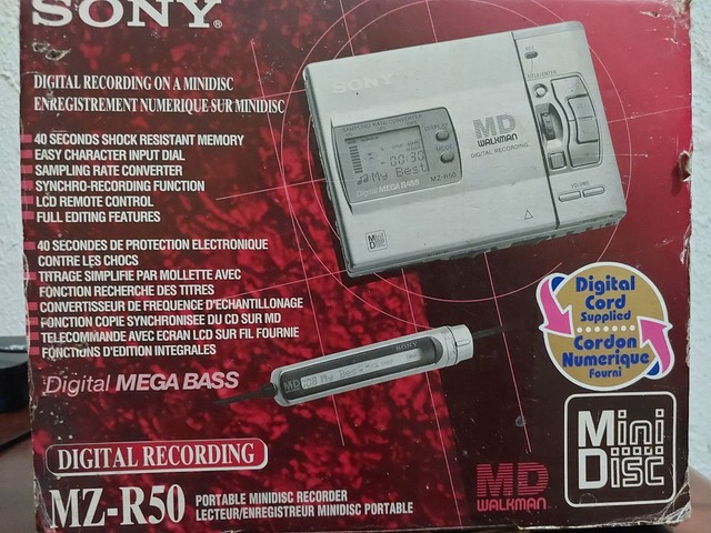 SONY MD WALKMAN MZ r50 completo impecável