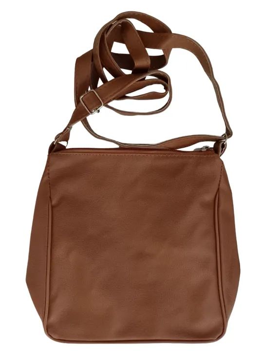 Bolsa Feminina Transversal Caramelo  3 Ziper - Foto 2