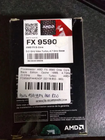 Processador Amd Fx 9590 Black Edition 16mb, 5.0ghz Max Turbo