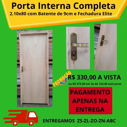 porta lisa interna 210x60 direto da fabrica - frete a/c