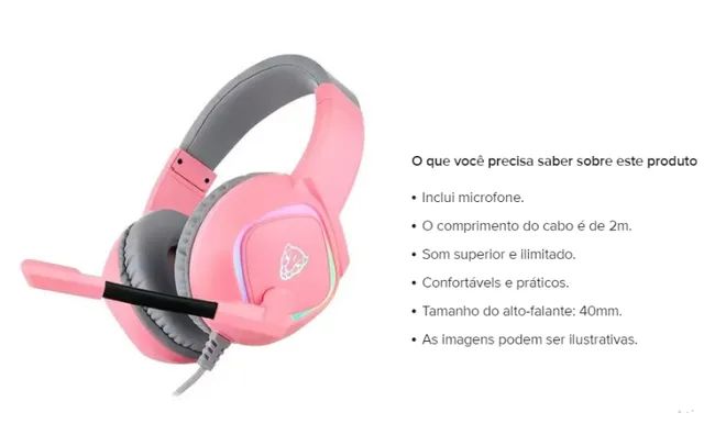 Headset Gamer Motospeed G750 7.1 Rgb Rosa Fmshs0092rsa