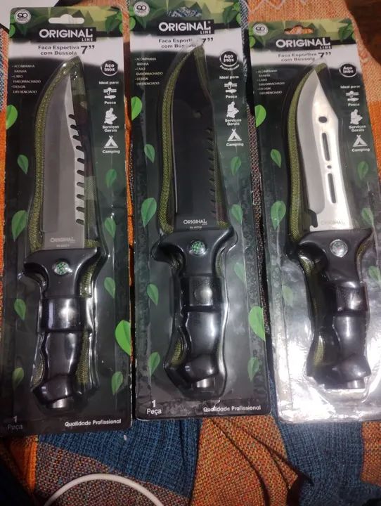Faca Esportiva com Bússola 7"