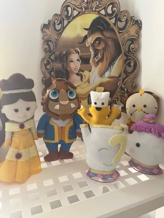 Decoração Festa Bela e a Fera - Bolo, Pelúcias e Decoração - Foto 5