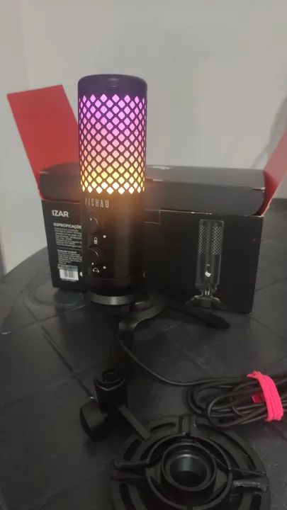 Microfone Pichau Izar, RGB, USB, Preto, PG-IZR-RGB01 - Foto 3