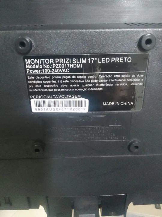 Monitor prizi slim 17 Ded preto  - Foto 3