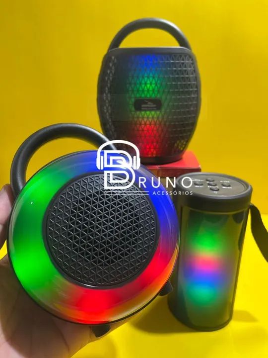Caixinha de som Bluetooth Led