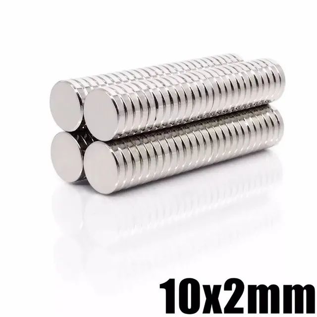 Imã neodimio 10x2mm super fortes 10 peças 