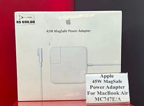 Apple 45W MagSafe Power Adapter for Macbook Air - Produto Novo, Lacrado com Garantia.