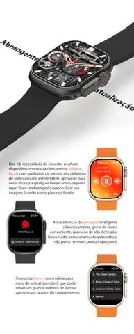 Smartwatch W69 Ultra com Tela Amoled e 2GB de Armazenamento para Músicas - Foto 5