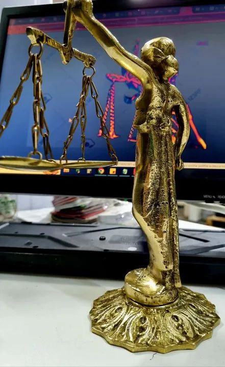 Estátua bronze Themis dama Justiça  - Foto 2