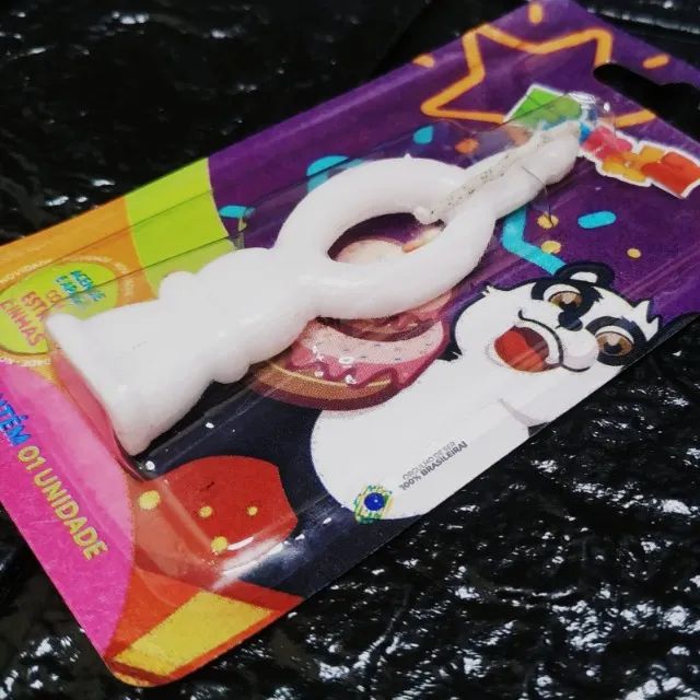 Vela Numero Para Aniversario N 0 Branco Panda
