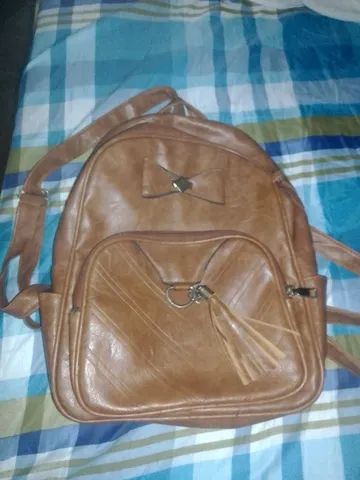 Mochila de store couro feminina c&a