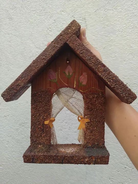 Porta chave Casinha de madeira