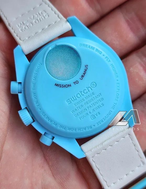 Relógio Omega Speedmaster MoonSwatch Mission to Uranus Urano - Foto 6