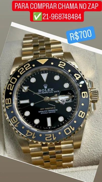 Relógio Rolex GMT Master II Todo Dourado AUTOMÁTICO  - Foto 3