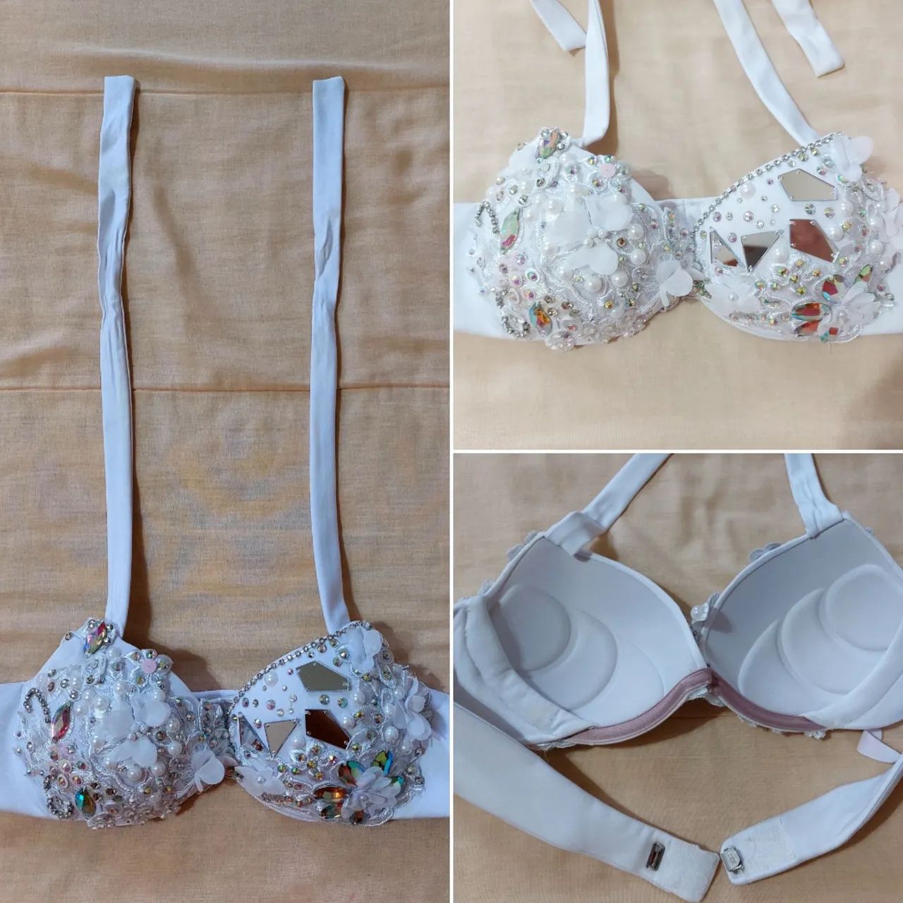 Traje Dança do Ventre - Cor Branco - Foto 3