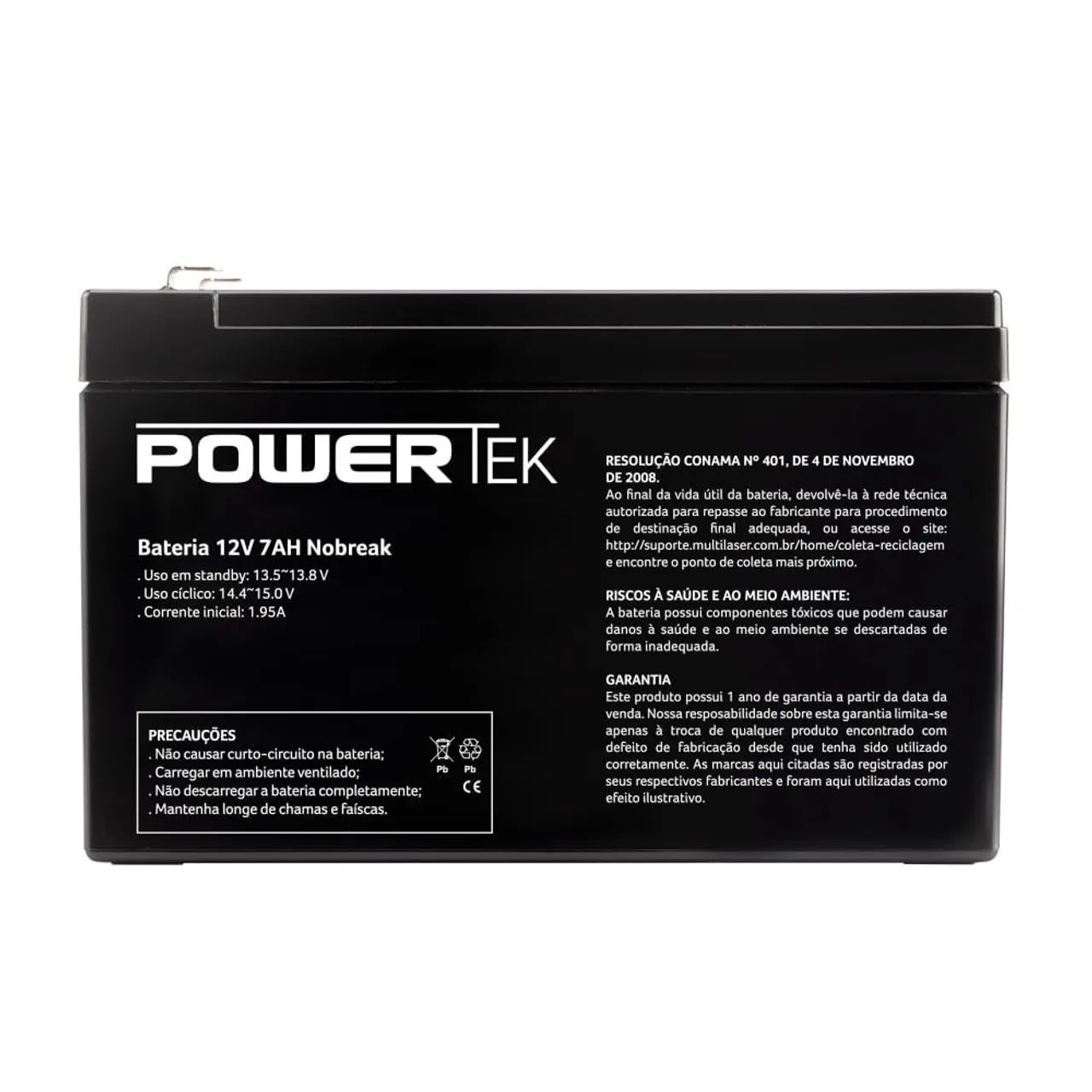 Bateria 12V 7AH Nobreak Powertek