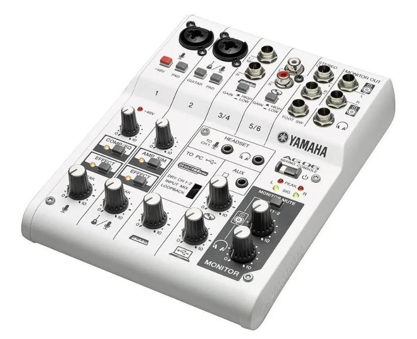 MESA DE SOM YAMAHA AG06 (NOVA - NA CAIXA) - 6 canais H