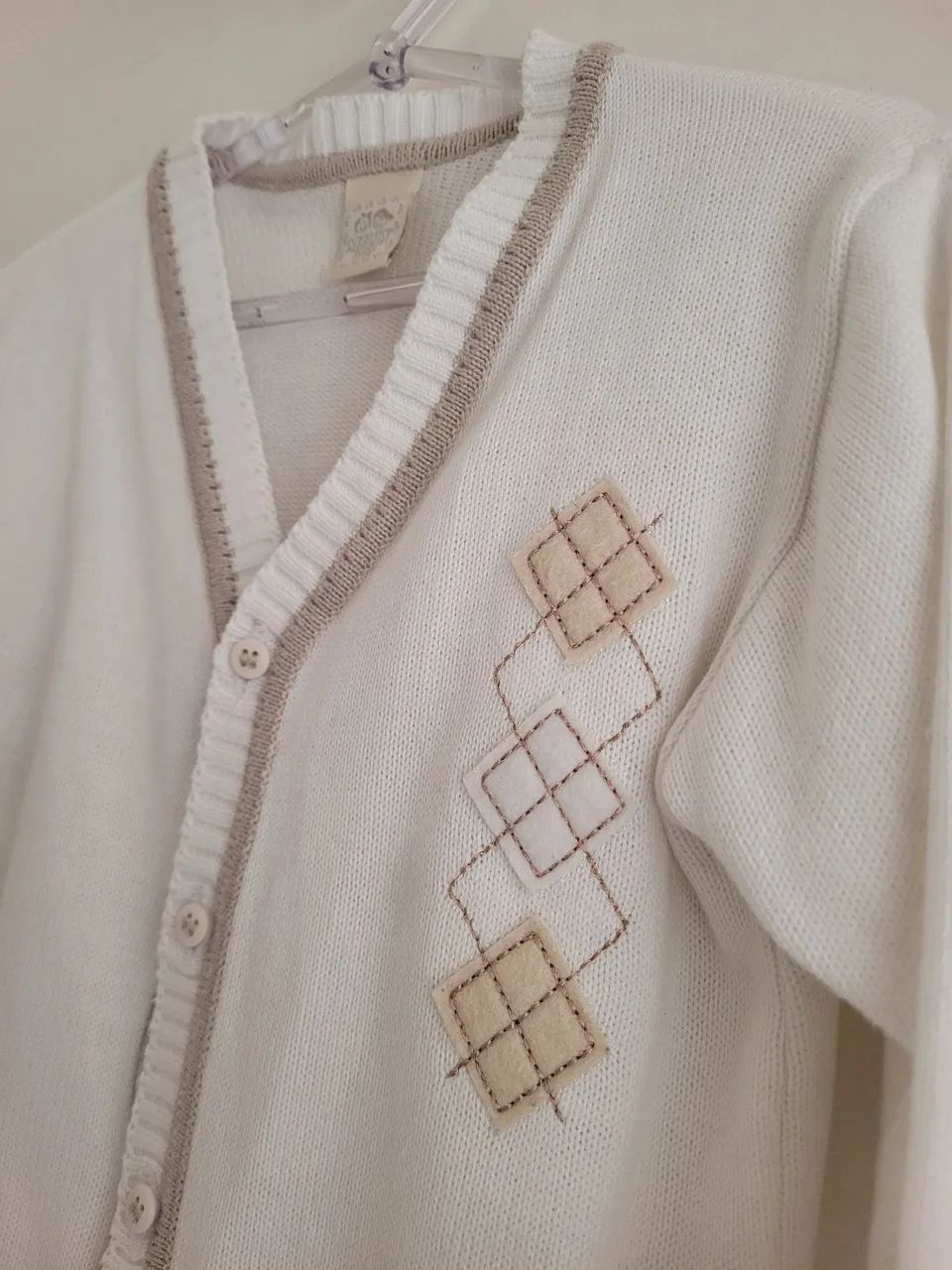 Cardigan branco infantil  - Foto 3