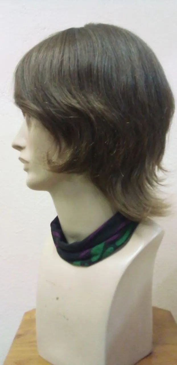 Peruca natural de cabelo humano brasileiro do sul  - Foto 4