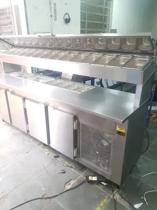 Condimentadora com pista elevada neutra ou refrigerada aço inox 430; - Foto 3