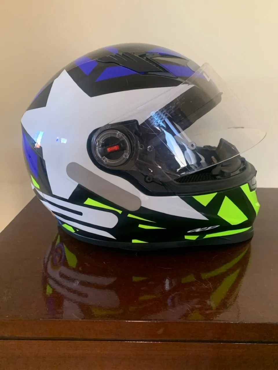 Capacete LS2 FF 358 Starwar Blue/Flo Yellon,
