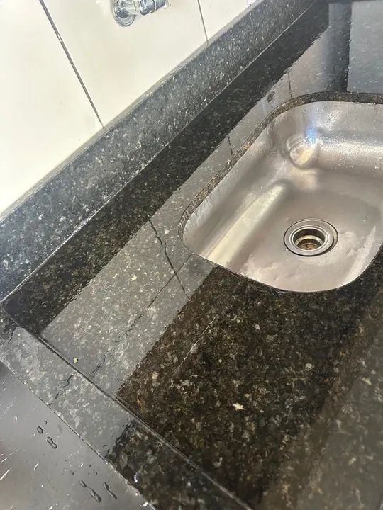 Pia de Granito com Cuba de Aço