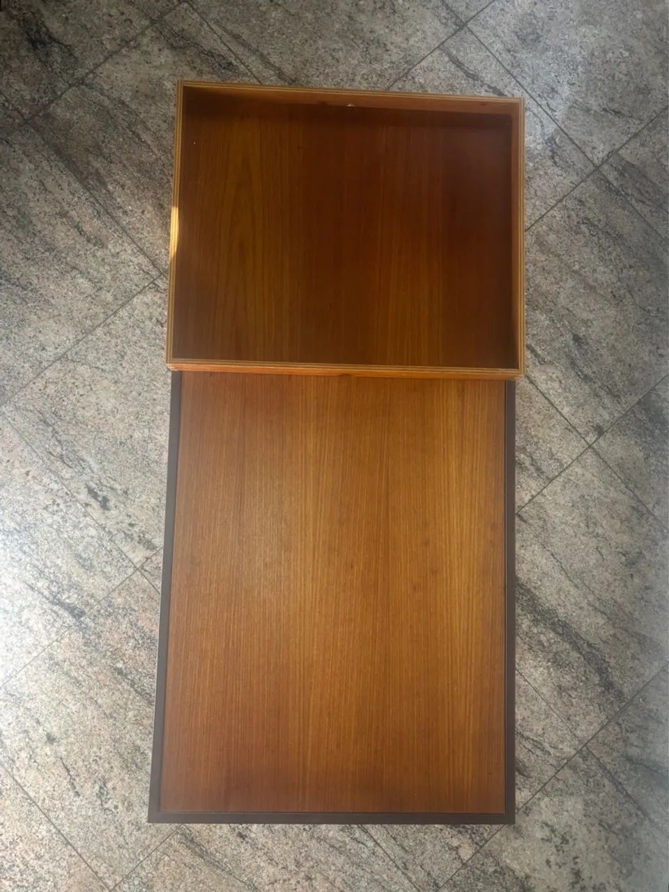 Mesa de centro madeira e aço 65579520711041121
