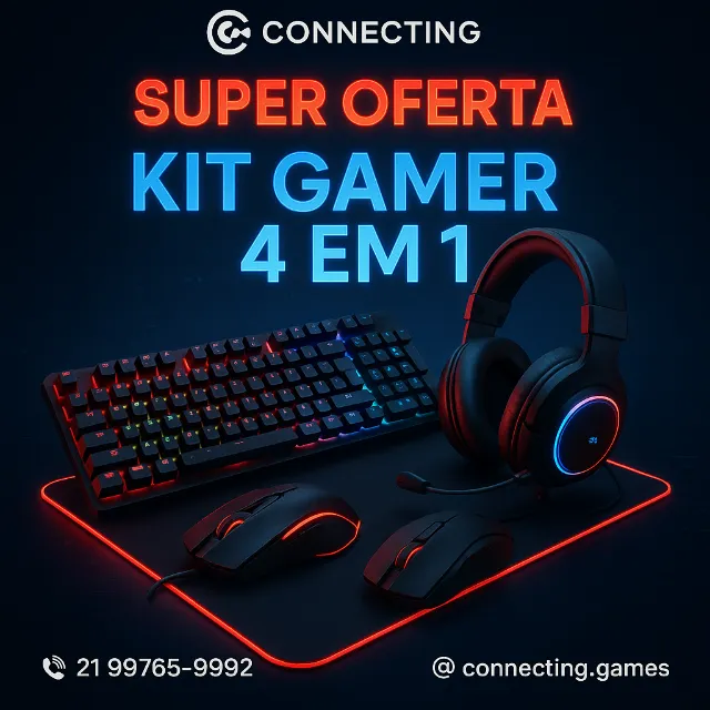 Kit gamer 4 em 1