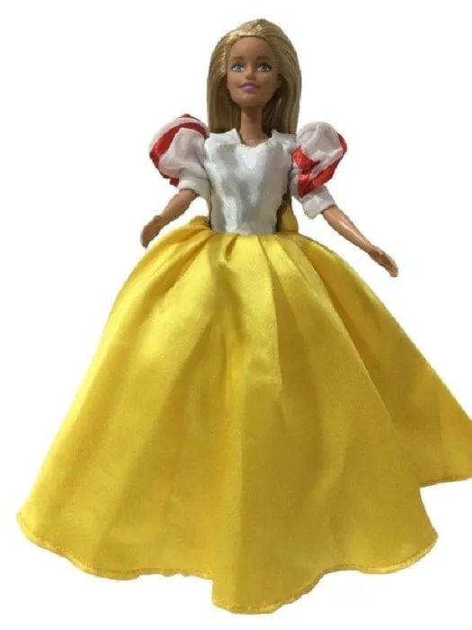 Vestido Para Boneca Barbie Branca De Neve Ler Anuncio