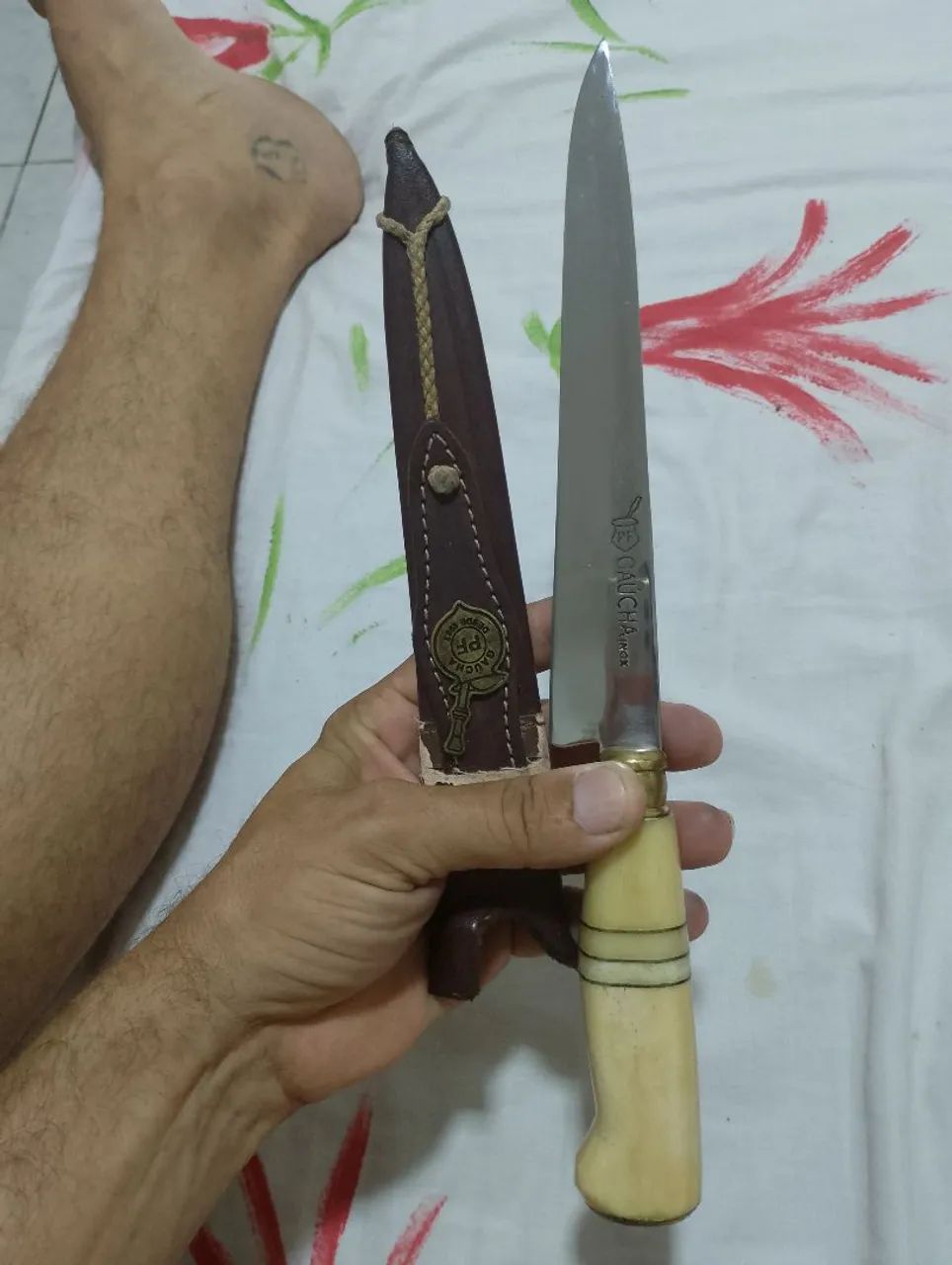 Faca Artesanal Gaúcha com Bainha em Couro - Foto 4
