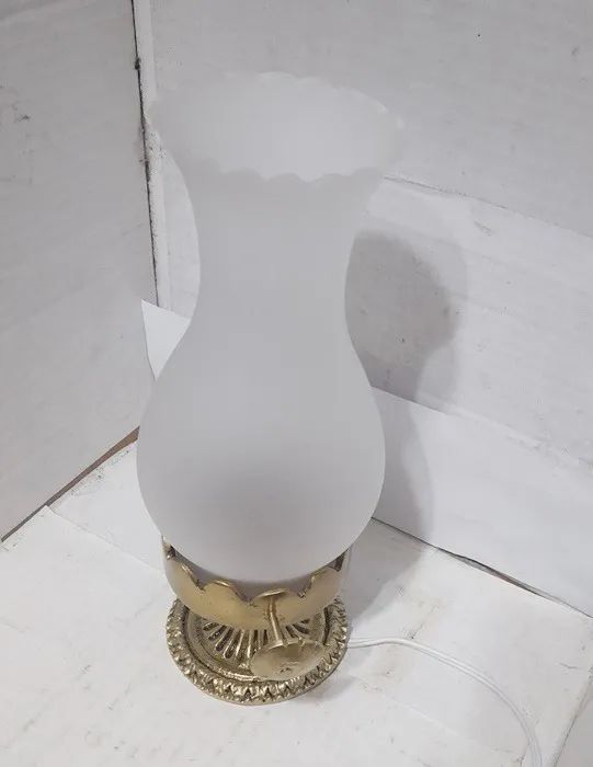 abajur candieiro em bronze e vidro - Foto 3