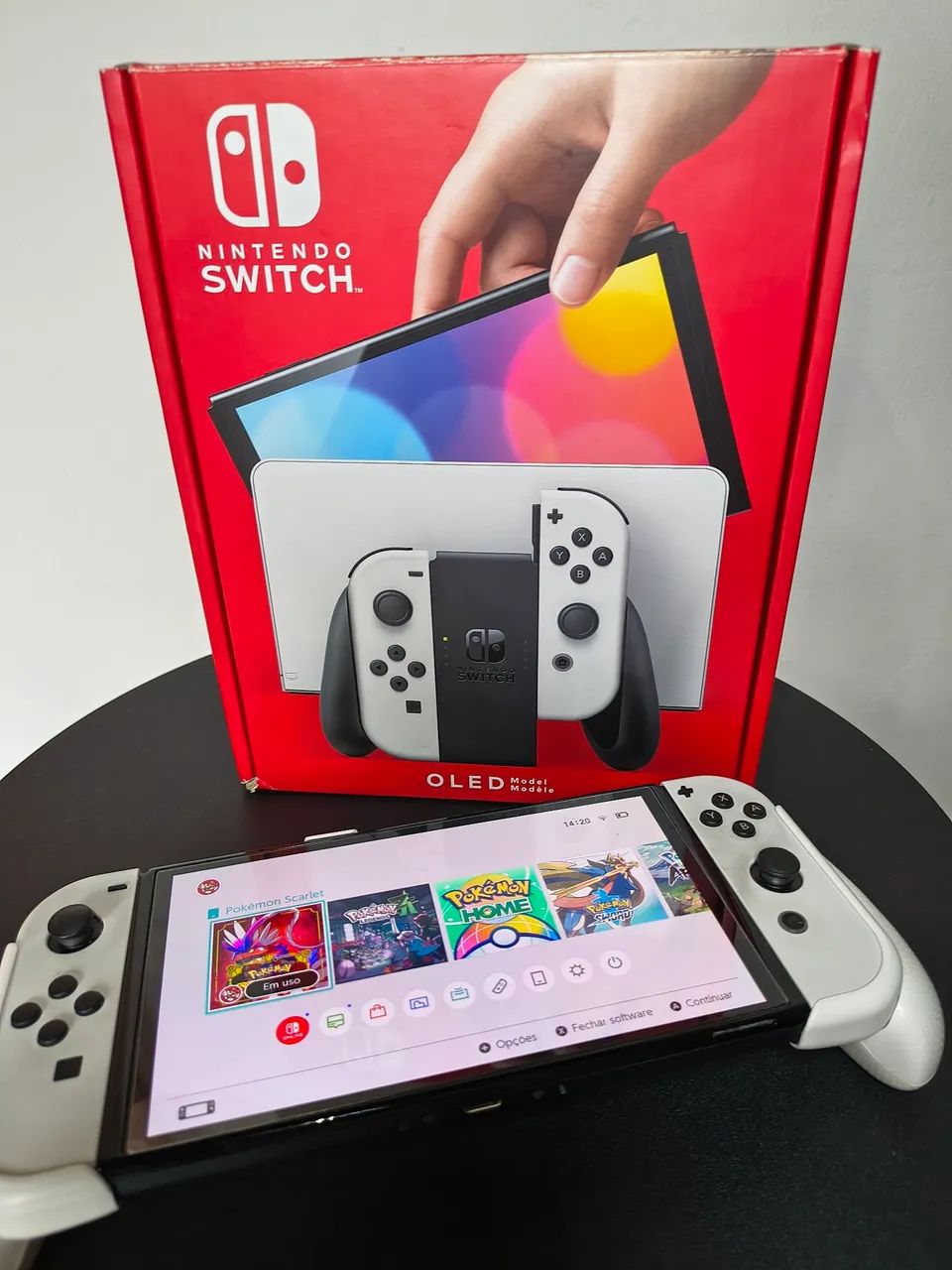 NINTENDO SWITCH OLED (BRANCO) *BLOQUEADO* - Foto 2