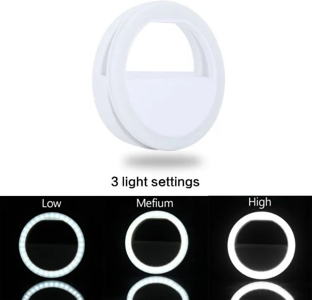 Luz Selfie Ring Light Clipe Anel Led Flash Celular Universal - Foto 4