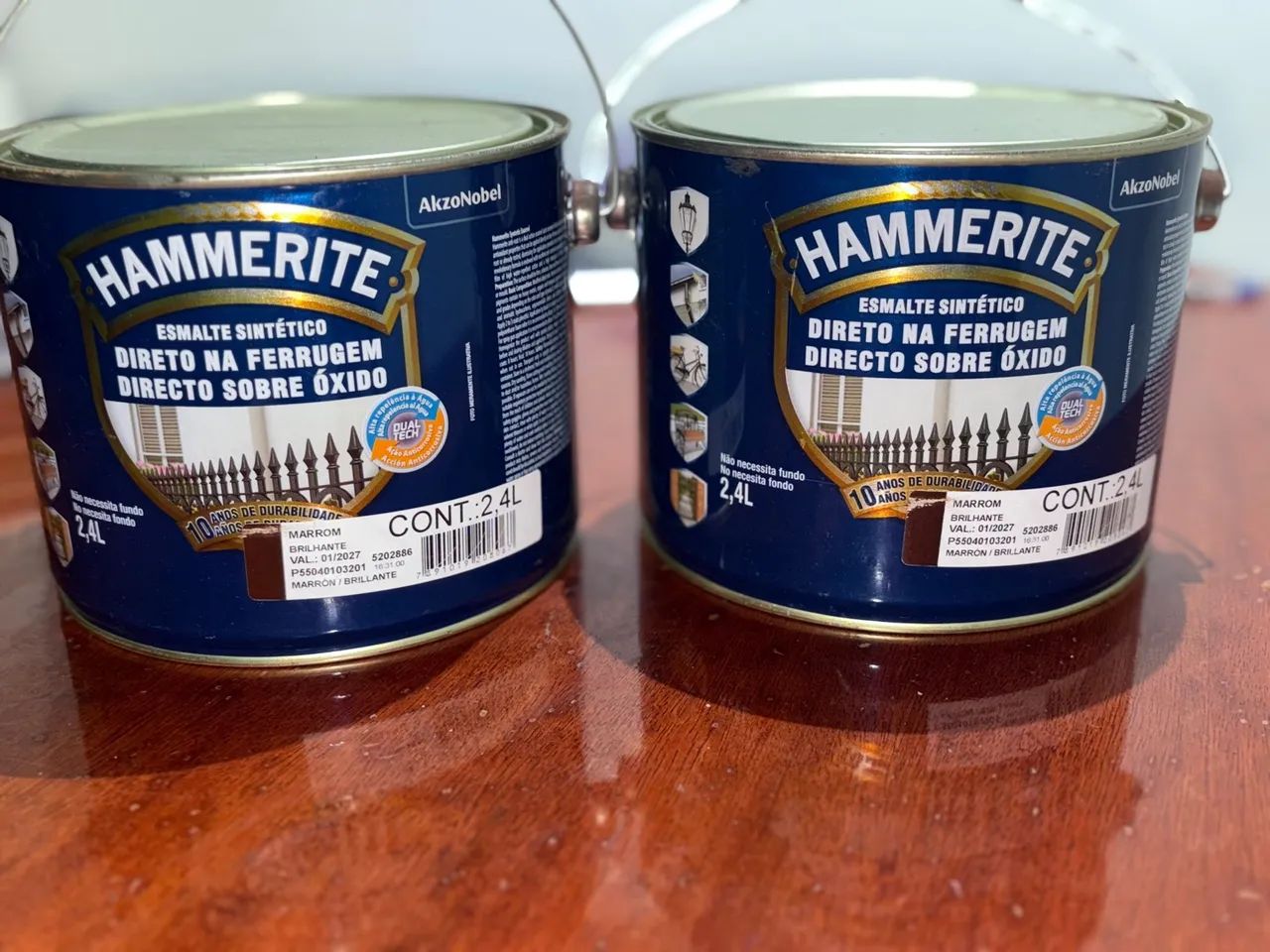 Tinta Hammerite Direto na Ferrugem Marrom Brilhante 2,4L - Foto 2