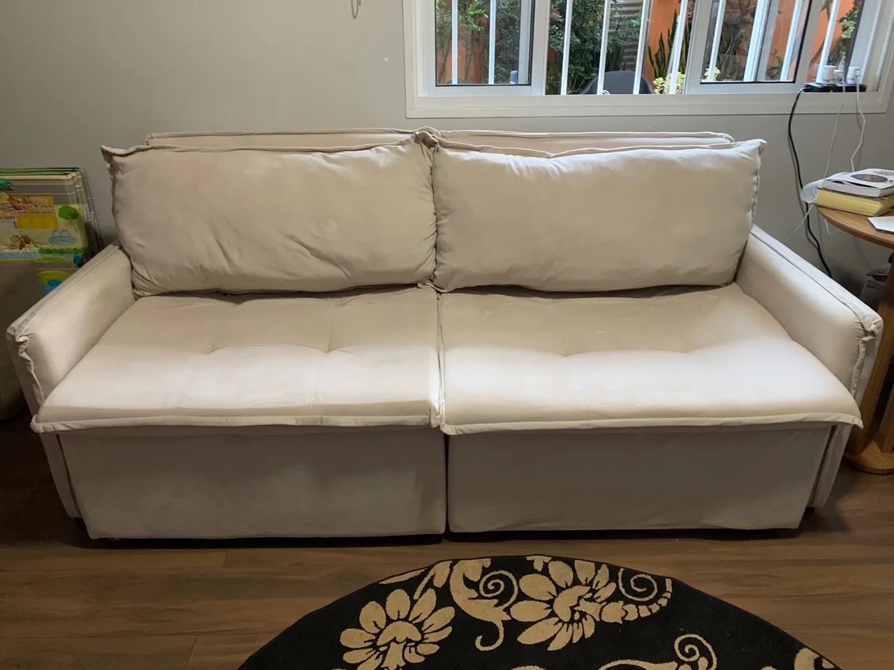 Sofá Cama 3 Lugares compacto com almofadas soltas - Foto 4