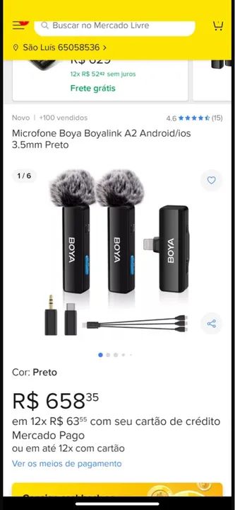 Microfone boya seminovo  - Foto 2