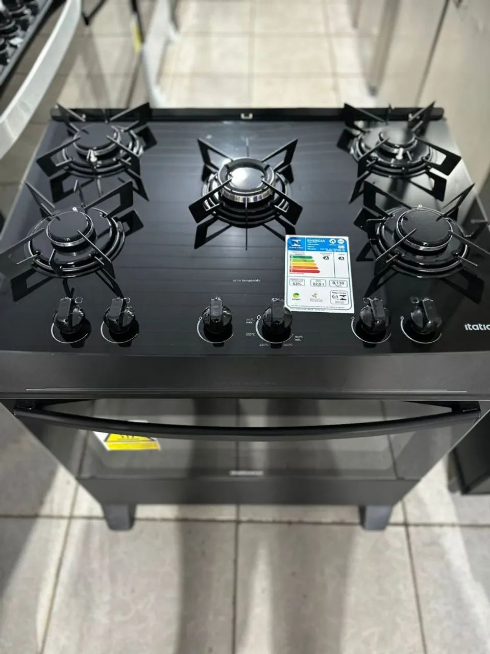 Fogão electraglass  5 bocas Itatiaia com acendimento automático