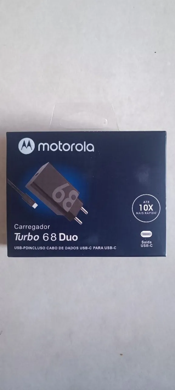 Carregador Turbo 68W Duo Motorola