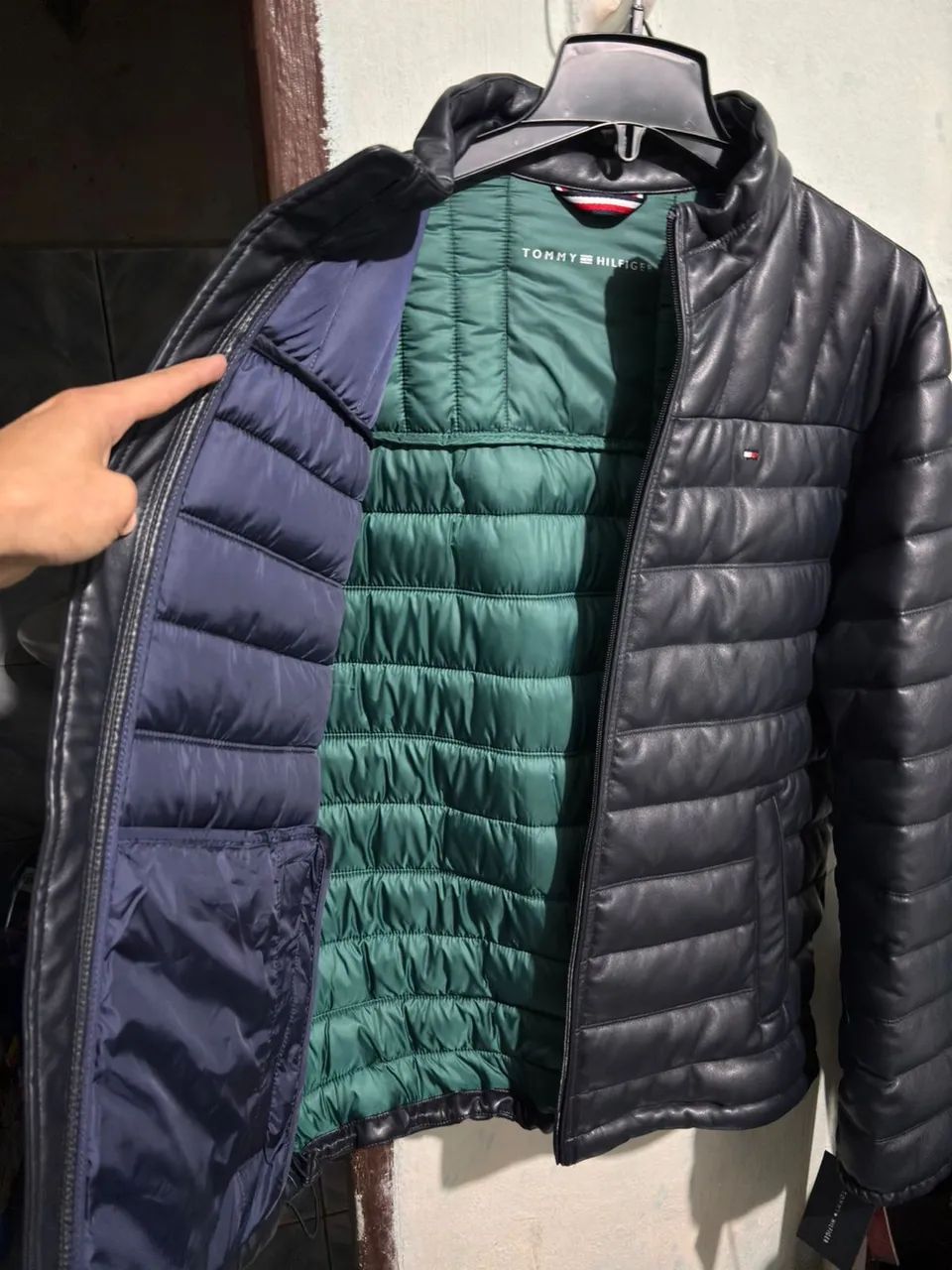 Jaqueta tommy Hilfiger puffer acolchoada azul