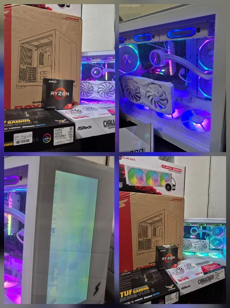 Pc Gamer com tela Branco Ryzen7 5700x watercooler 