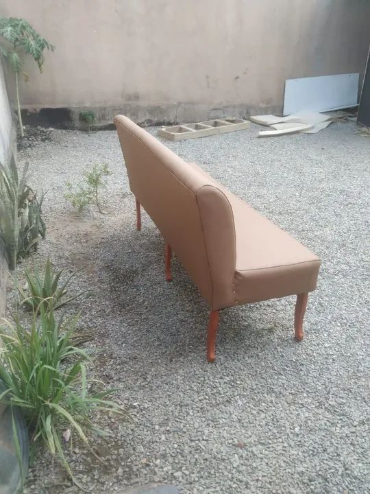? RECAMIER COM ENCOSTO - 150x45 - CORAÇÕES MARROM ? - Foto 2