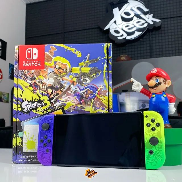 Console Nintendo Switch OLED Edição Especial Splatoon 3 | Edição Limitada Splaton!