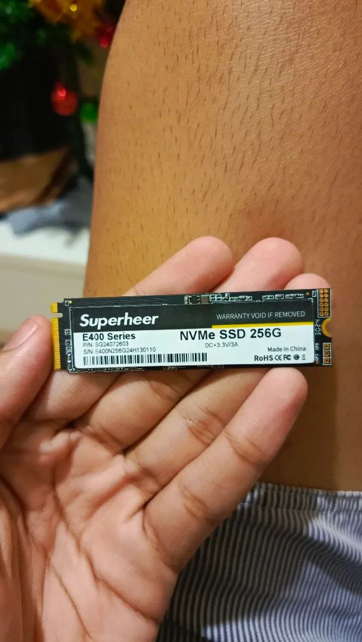 ssd nvme 256gb novo + memória ram ddr4