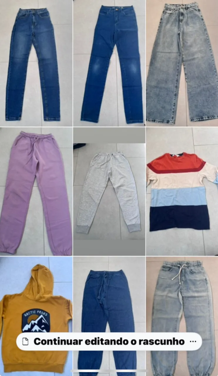 Varias peças de roupas em santa cruz do sul
